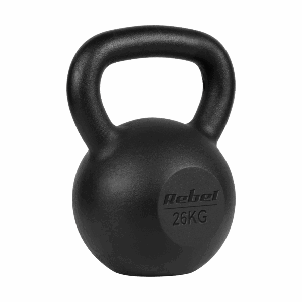 Kettlebell liatinový 26kg, REBEL ACTIVE