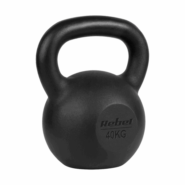 Kettlebell liatinový 40kg, REBEL ACTIVE