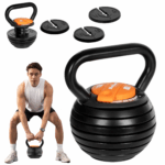 Kettlebell liatinový automatický nastaviteľný 18 kg REBEL ACTIVE – Obrázok 6