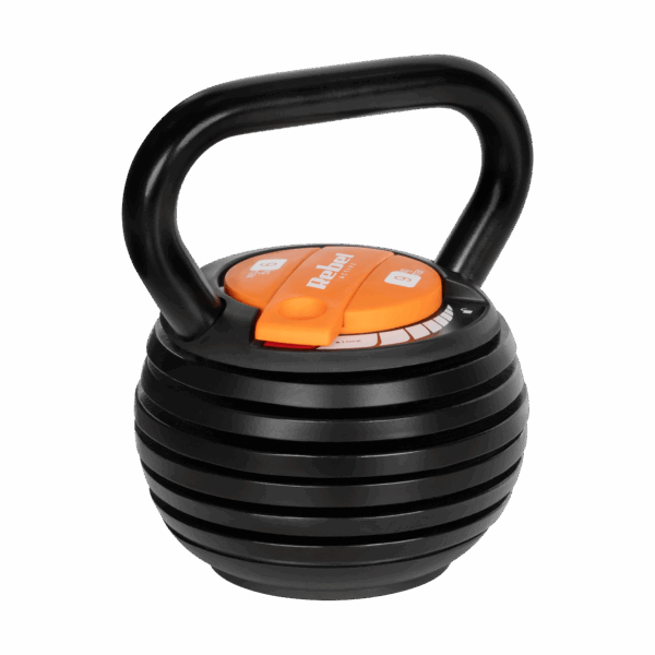 Kettlebell liatinový automatický nastaviteľný 9kg, REBEL ACTIVE