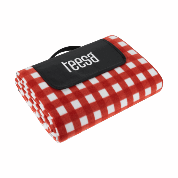 Pikniková podložka zateplená deka 200x300 cm TEESA - červená káro