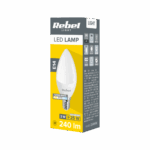 Rebel LED svietidlo, sviečka 3W, E14 3000K, 230V – Obrázok 2