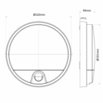 LED svietidlo s pohybovým senzorom MCE291 W biele – Obrázok 7