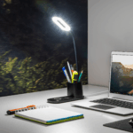 LED stolová lampa s indukčnou nabíjačkou (čierna) – Obrázok 6