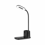 LED stolová lampa s indukčnou nabíjačkou (čierna)