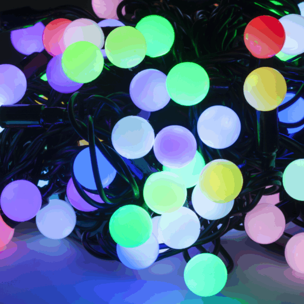 LED RGB osvetlenie vianočného stromčeka - 10m (plynulá zmena farby) - 10m