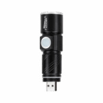 3W hliníková baterka (ZOOM, USB konektor) – Obrázok 2