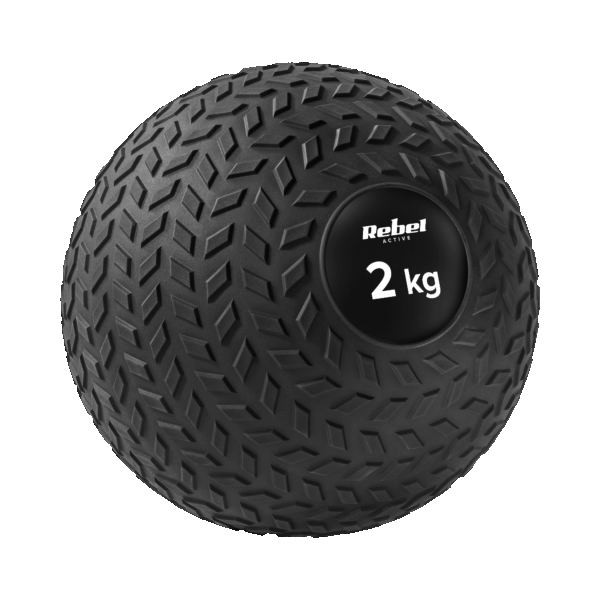 Malý medicinbal na rehabilitačné cvičenie Slam Ball 23cm 2kg, REBEL ACTIVE