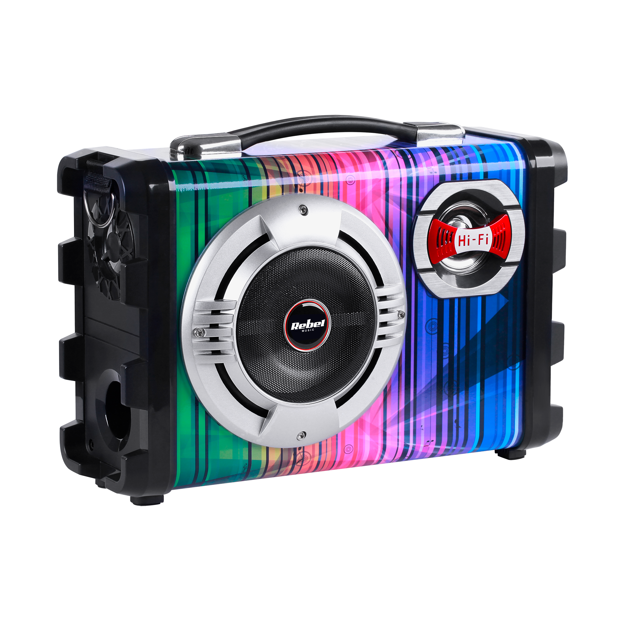 maly-przenosny-aktywny-zestaw-glosnikowy-marki-rebel-z-funkcja-mp3-bluetooth-radio-fm-oraz-funkcja-karaoke-30d8dd9626ca418788736bcbac1bc96a-fd84e871 Malá prenosná súprava aktívnych reproduktorov od REBEL s MP3, Bluetooth, FM rádiom a funkciou Karaoke – Obrázok 1