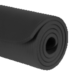 Gymnastická podložka na jogu, pilates, fitness, 183x61 cm, hrúbka 1,5 cm, materiál NBR, čierna, REBEL ACTIVE – Obrázok 4