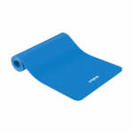 Gymnastická podložka na jogu, pilates, fitness, 183x61cm, hrúbka 6mm, materiál TPE, modrá, REBEL ACTIVE