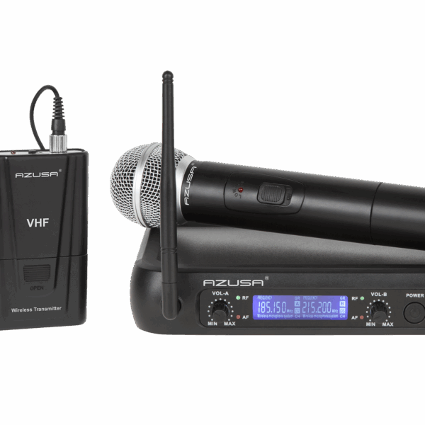 VHF mikrofón 2 kanály WR-358LD (1 x ručný mikrofón + 1 x klip)