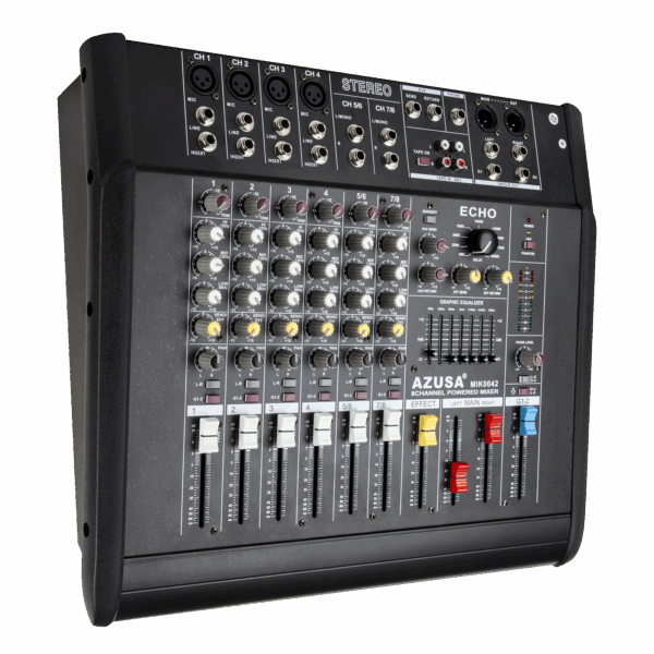 Mixpult PMQ-2108+zosilňovač 2x240W 8 kanálov