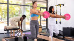 Mini pilates lopta na rehabilitáciu 25cm, ružová, REBEL ACTIVE – Obrázok 7