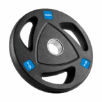 Liatinové olympijské závažie pogumovaný set 2x10kg, otvor 51mm, REBEL ACTIVE – Obrázok 2