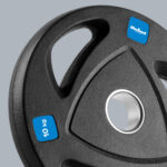 Liatinové olympijské závažie pogumovaný set 2x10kg, otvor 51mm, REBEL ACTIVE – Obrázok 6