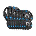 Liatinový olympijský set závažia pogumovaný 30kg (8x1,25kg + 4x2,5kg + 2x5kg), otvor 51mm, REBEL ACTIVE