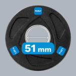Liatinová súprava olympijského závažia pogumovaná 4x1,25kg, otvor 51mm, REBEL ACTIVE – Obrázok 7