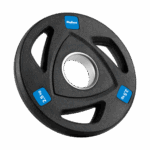 Liatinová súprava olympijského závažia pogumovaná 4x2,5kg, otvor 51mm, REBEL ACTIVE – Obrázok 2