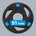 Liatinová súprava olympijského závažia pogumovaná 4x2,5kg, otvor 51mm, REBEL ACTIVE – Obrázok 7