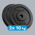 Liatinová súprava závažia 2x10kg, otvor 31mm, klasický tanier, REBEL ACTIVE – Obrázok 5