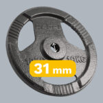 Liatinová súprava závažia 2x10kg, otvor 31mm, tanier s úchytmi, REBEL ACTIVE – Obrázok 8