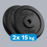Liatinová súprava závažia 2x15kg, otvor 31mm, klasický tanier, REBEL ACTIVE – Obrázok 5