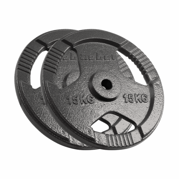 Liatinová súprava závažia 2x15kg, otvor 31mm, tanier s úchytmi, REBEL ACTIVE