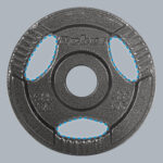 Liatinová súprava závažia 4x1,25kg, otvor 31mm, tanier s úchytmi, REBEL ACTIVE – Obrázok 7