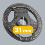 Liatinová súprava závažia 4x1,25kg, otvor 31mm, tanier s úchytmi, REBEL ACTIVE – Obrázok 8