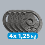 Liatinová súprava závažia 4x1,25kg, otvor 31mm, tanier s úchytmi, REBEL ACTIVE – Obrázok 5