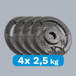 Liatinová súprava závažia 4x2,5kg, otvor 31mm, tanier s úchytmi, REBEL ACTIVE – Obrázok 5
