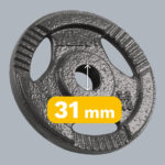Liatinová súprava závažia 4x2,5kg, otvor 31mm, tanier s úchytmi, REBEL ACTIVE – Obrázok 8
