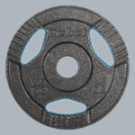 Liatinová súprava závažia 4x2,5kg, otvor 31mm, tanier s úchytmi, REBEL ACTIVE – Obrázok 7