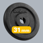 Liatinová súprava závažia 4x5kg, otvor 31mm, klasický tanier, REBEL ACTIVE – Obrázok 7