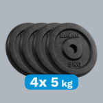 Liatinová súprava závažia 4x5kg, otvor 31mm, klasický tanier, REBEL ACTIVE – Obrázok 5