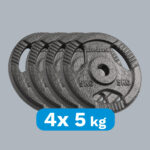Liatinová súprava závažia 4x5kg, otvor 31mm, tanier s úchytmi, REBEL ACTIVE – Obrázok 5