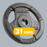 Liatinová súprava závažia 4x5kg, otvor 31mm, tanier s úchytmi, REBEL ACTIVE – Obrázok 8