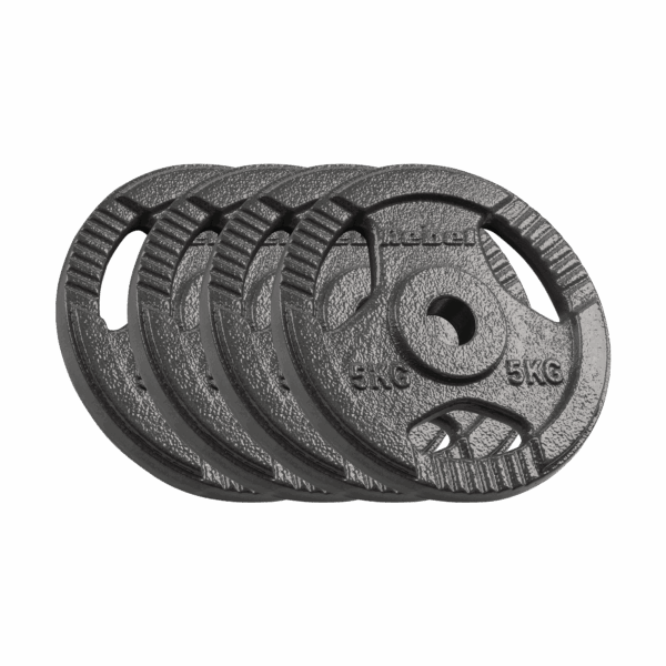 Liatinová súprava závažia 4x5kg, otvor 31mm, tanier s úchytmi, REBEL ACTIVE