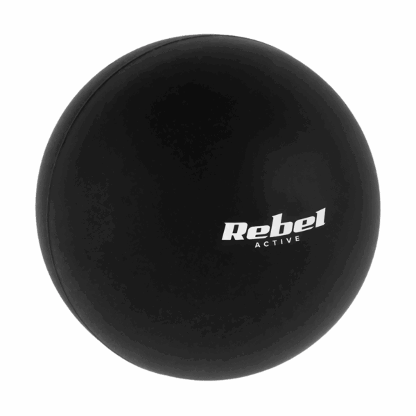Masážna guľa 6,25cm, čierna, materiál silikón, REBEL ACTIVE