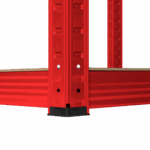 Kovový skladový regál 180x90x40 červený Rebel – Obrázok 8
