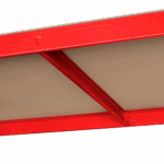 Kovový skladový regál 180x90x40 červený Rebel – Obrázok 7
