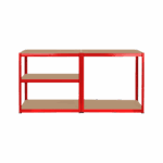Kovový skladový regál 180x90x40 červený Rebel – Obrázok 5