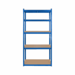 Kovový skladový regál 180x90x40 modrý Rebel – Obrázok 3