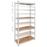 Kovový úložný regál 180x90x40 strieborný Rebel – Obrázok 5