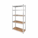 Kovový úložný regál 180x90x40 strieborný Rebel – Obrázok 2
