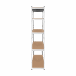 Kovový úložný regál 205x120x45 strieborný Rebel – Obrázok 4
