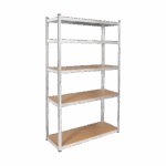 Kovový úložný regál 205x120x45 strieborný Rebel