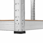 Kovový úložný regál 205x120x45 strieborný Rebel – Obrázok 8