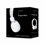 Drôtové slúchadlá na uši Kruger&Matz Wave, biele – Obrázok 4
